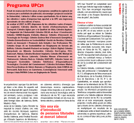 "Publicaciones institucionales: El efecto multiplicador de las cátedras." (/01/2008)